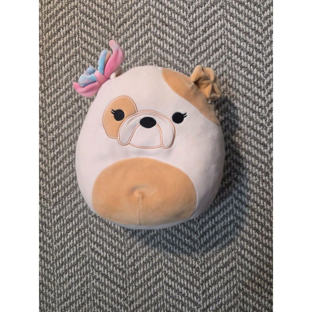 Squishmallows Davitta the Bulldog 10 Inch Cream and Tan Puppy Dog Plush Toy